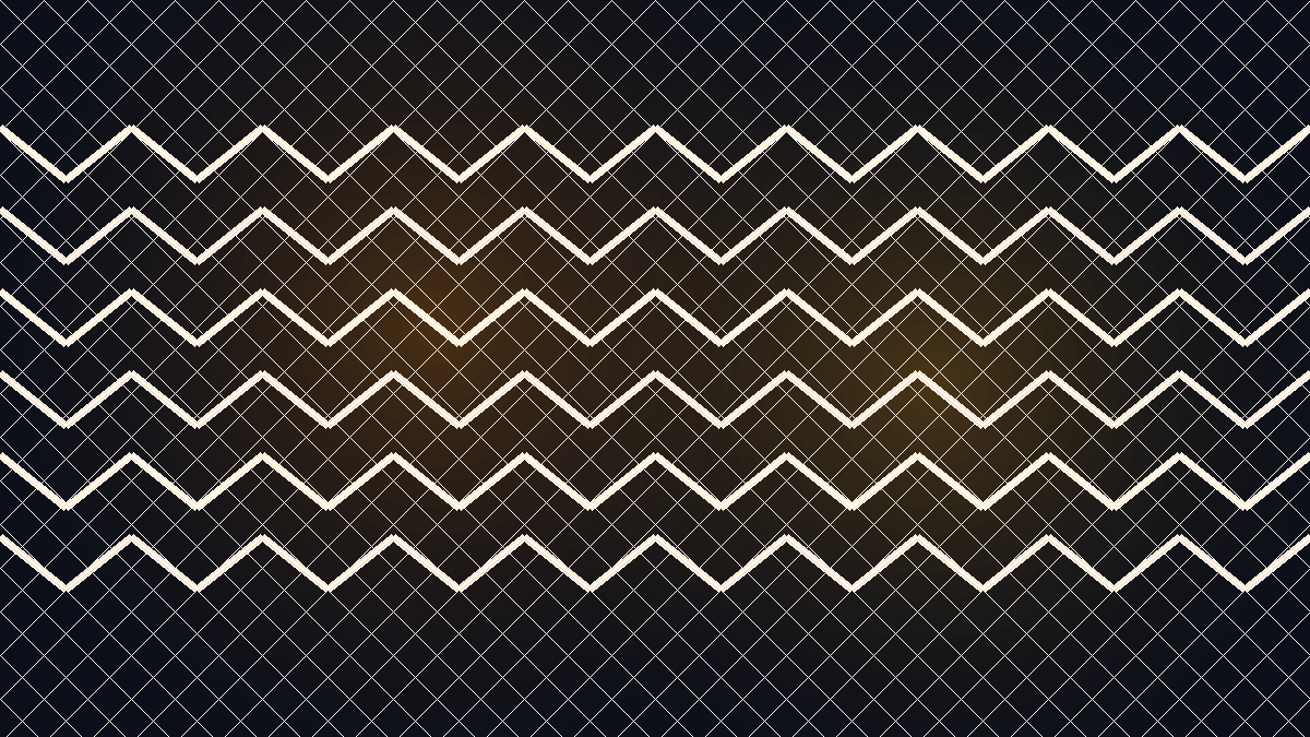 Abstract interlocking golden audio matrix buses and synchronous precision clock pulse waveforms